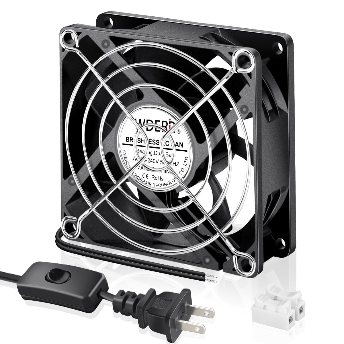 EC 80Mm X 25Mm Small 3 Inch Muffin Axial Cooling Fan 110V 120V 220V 240V Dual Ba