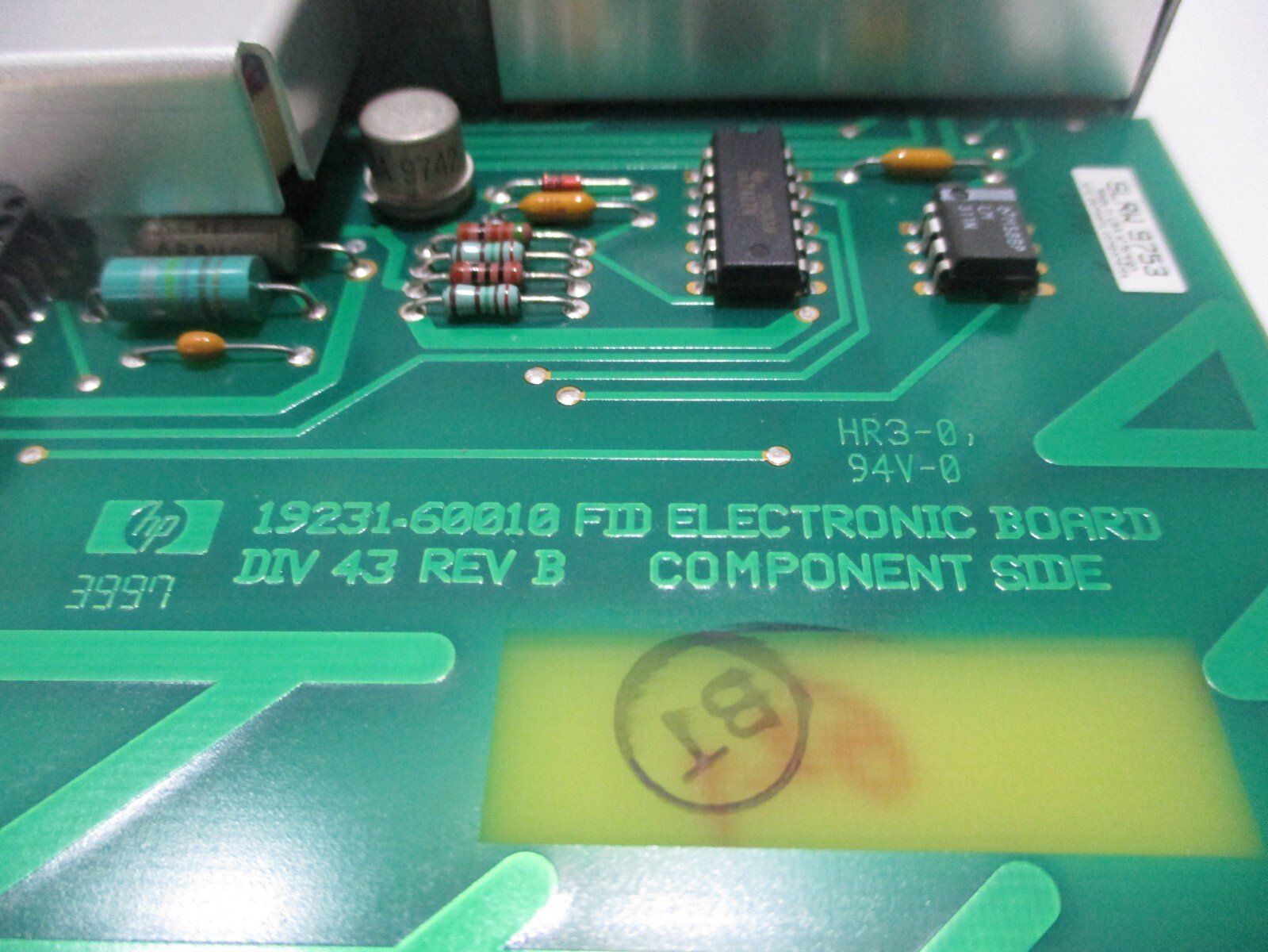 Agilent HP 5890A II GC FID Electronic Board 19231-60010