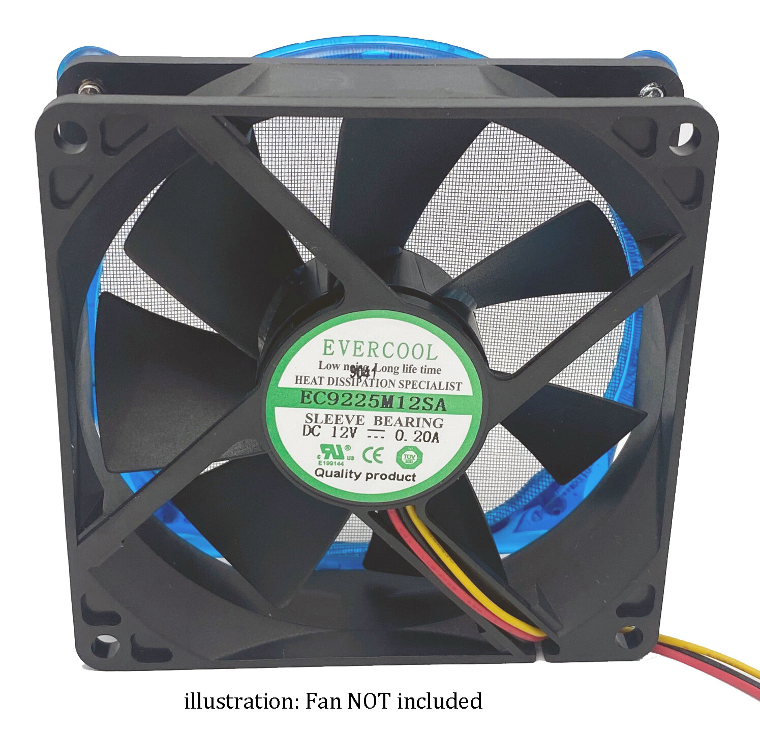 Qty 2: NEW Lamptron Blue 92mm UV Sensitive Wire Mesh Fan Filter/ PC Grill Guard