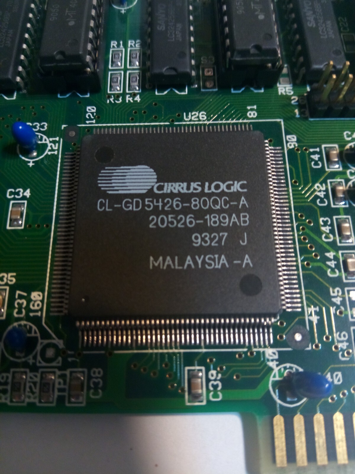 Cirrus Logic CL-GD5426-80QC-A 1 MB VESA VLB CARDEX 9208-41 VINTAGE