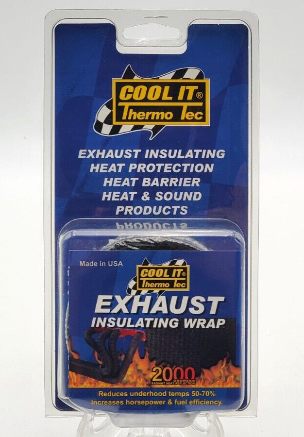 Cool It Thermo-Tec Insulating Exhaust Wrap – Graphite 2 Inch Wide – 15 Feet Roll