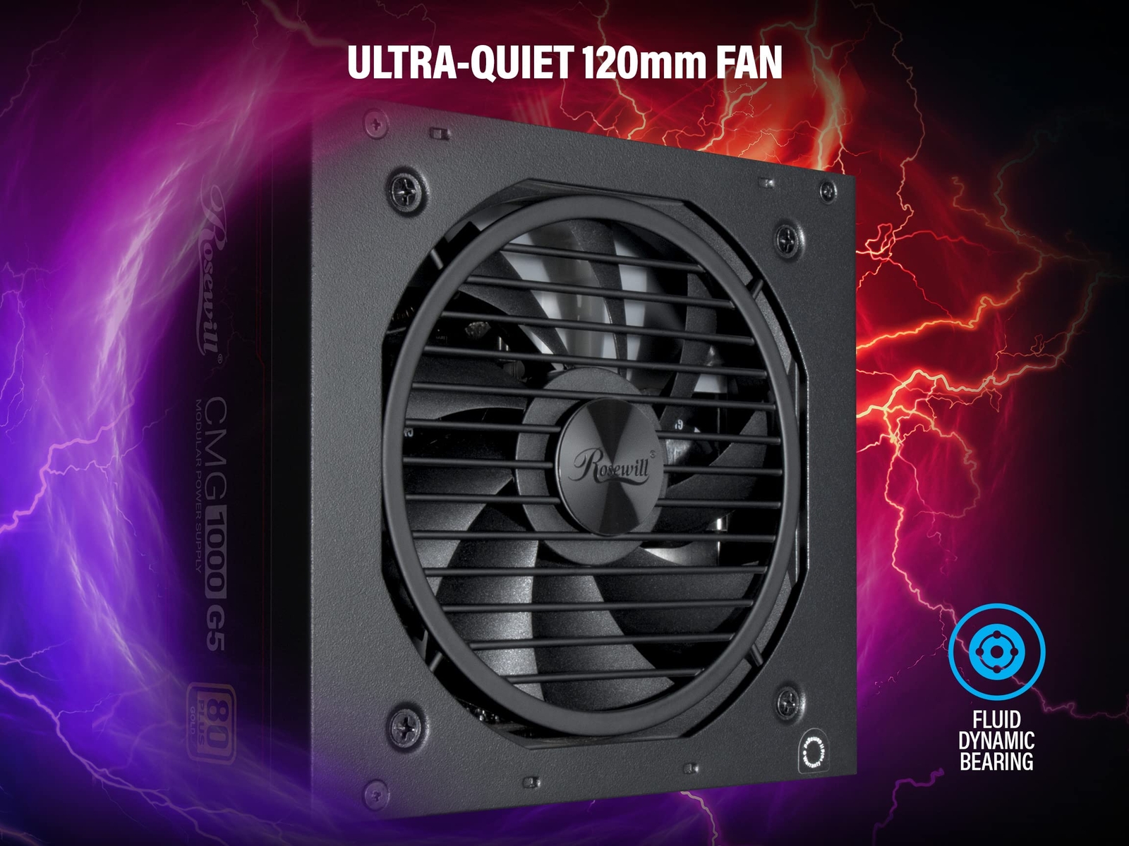Rosewill CMG5 1000W, 80+ Gold, PCIe 5.0 600W 12V-2×6 Connector
