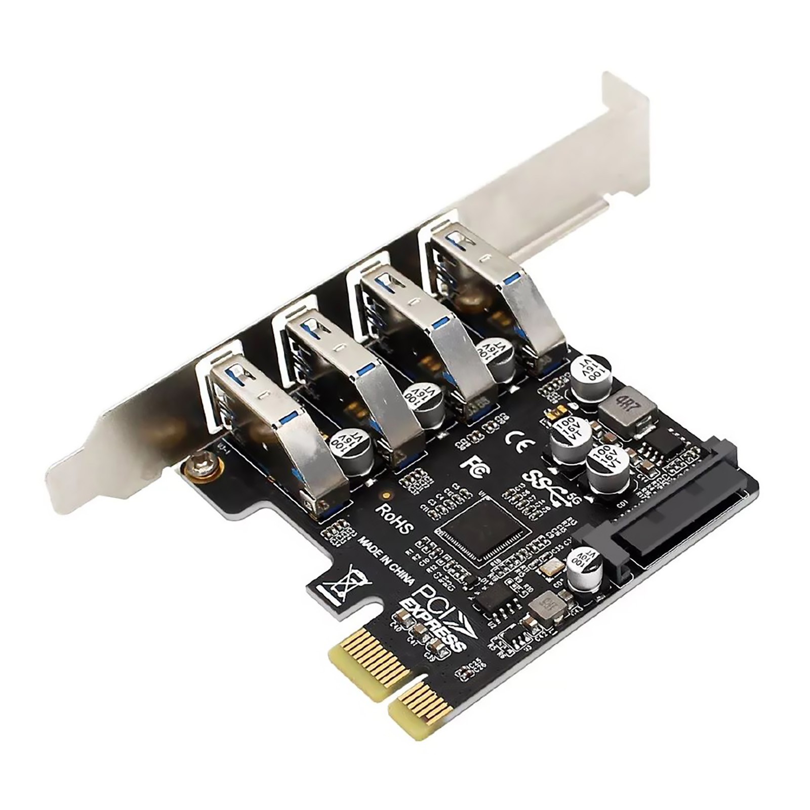 4-Ports USB 3.0 PCI-E Expansion Card PCI Express PCIe USB 3.0 HUB Adapter 5Gbps