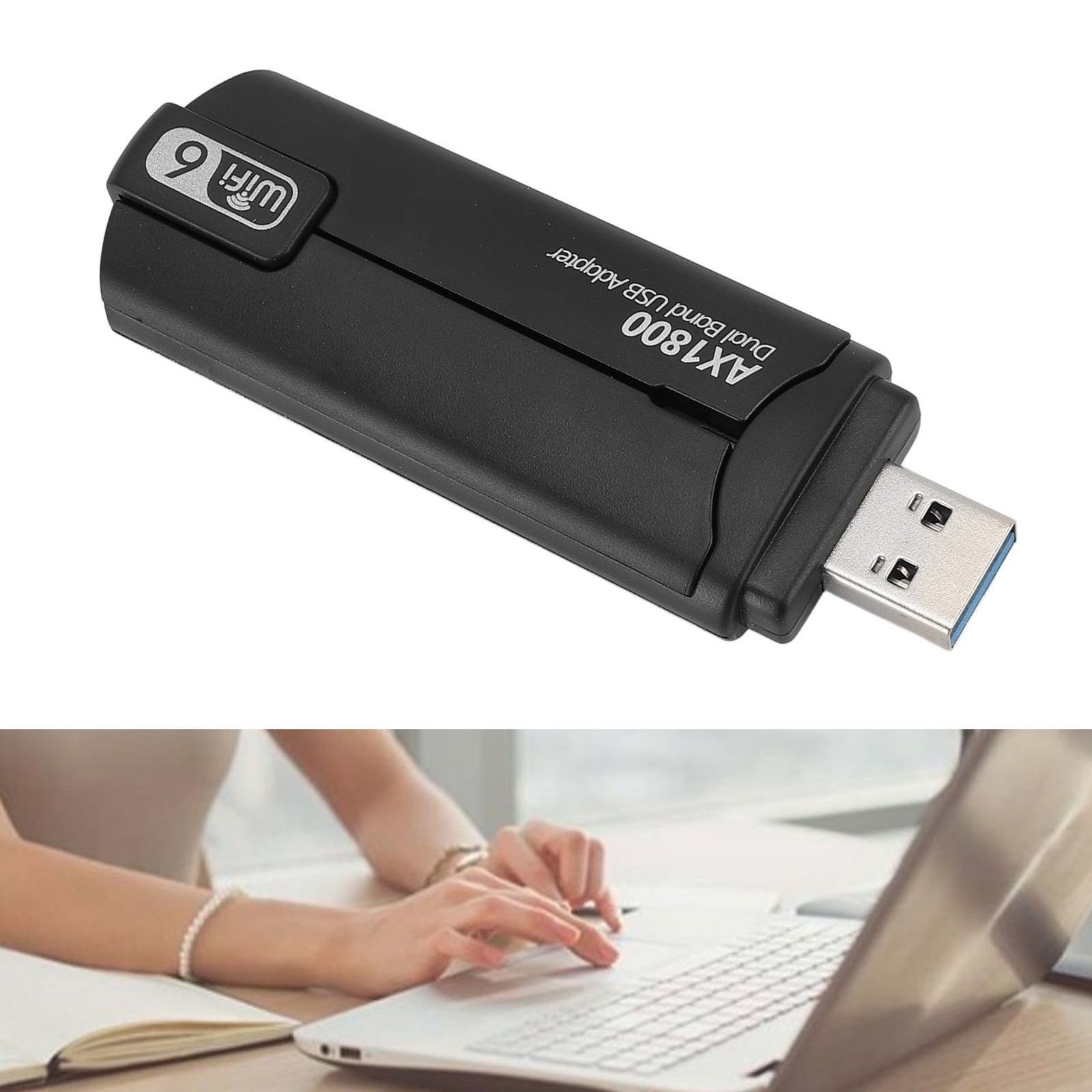 USB WIFI Adapter 2.4G 5G Dual Band 1800Mbps USB 3.0 WiFi 6 Wireless Network