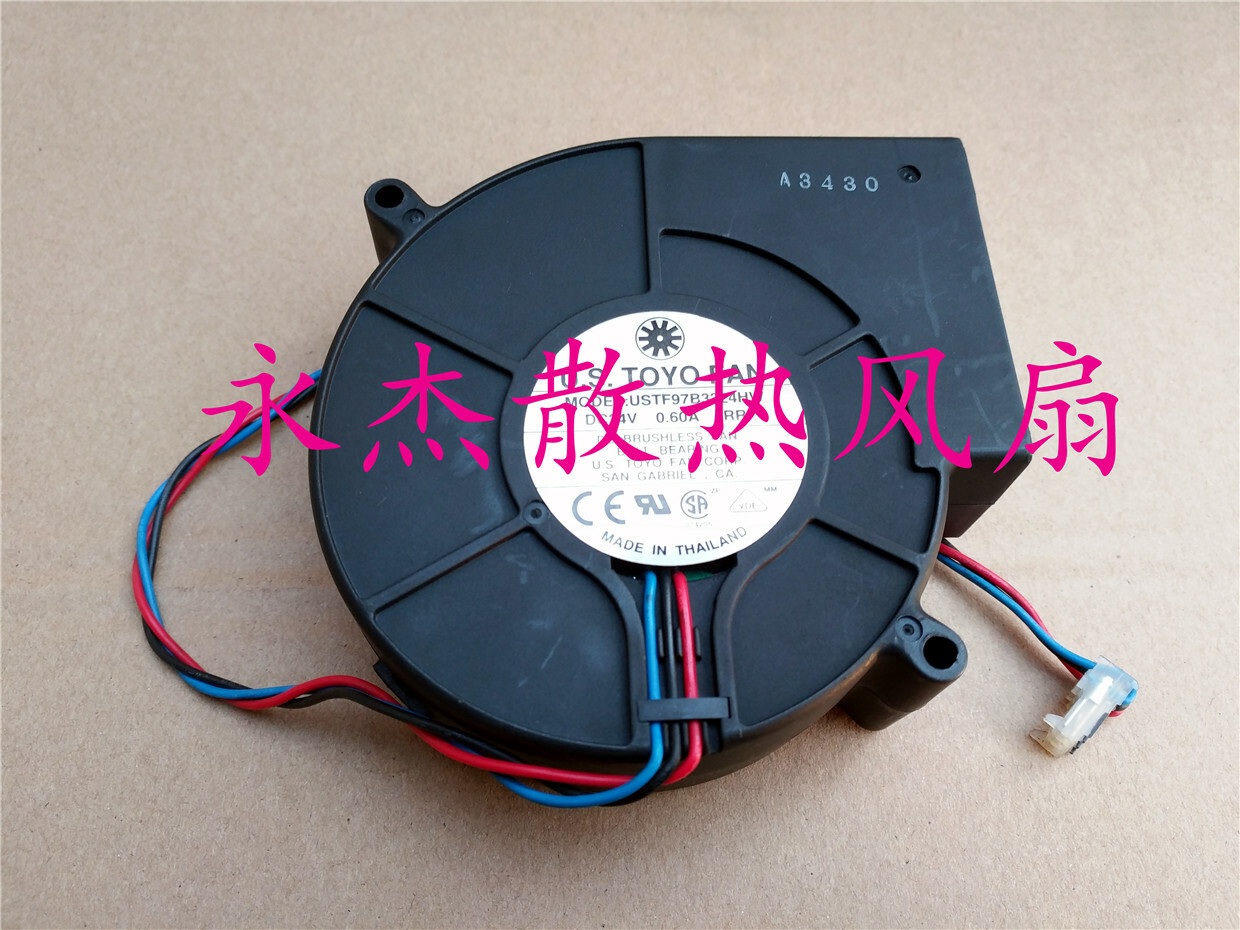 1 PCS U.S. TOYO FAN Fan USTF97B3324HW DC 24V 0.60A 3 Pin 9733 97*94*33MM