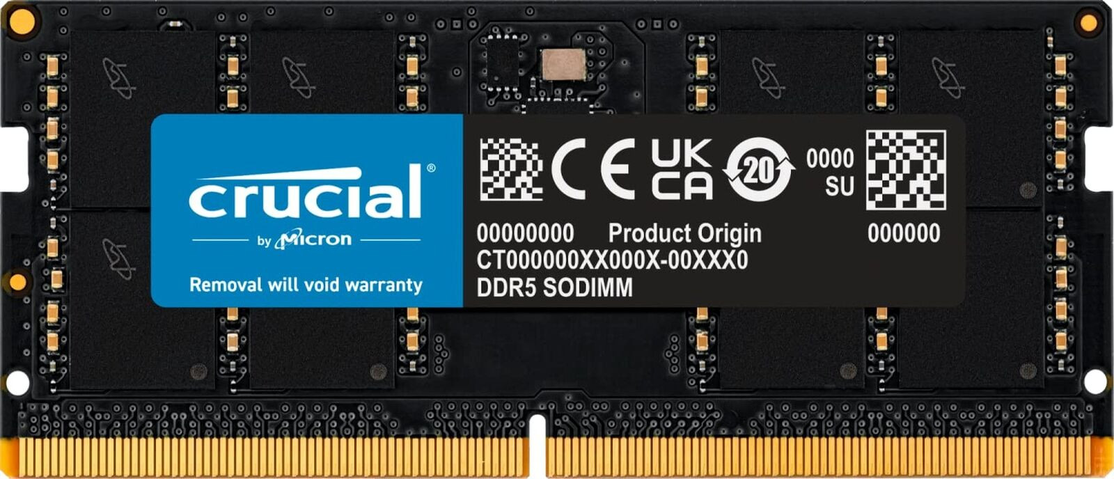 32GB Crucial DDR5 4800MHz CL40 Laptop Memory Module (1x32GB)