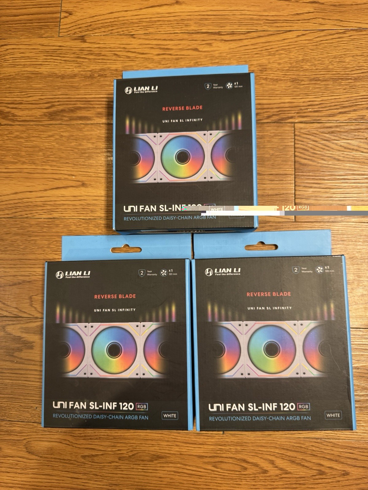 Lot Of 3 LianLi SL-120 INF Reverse Fans