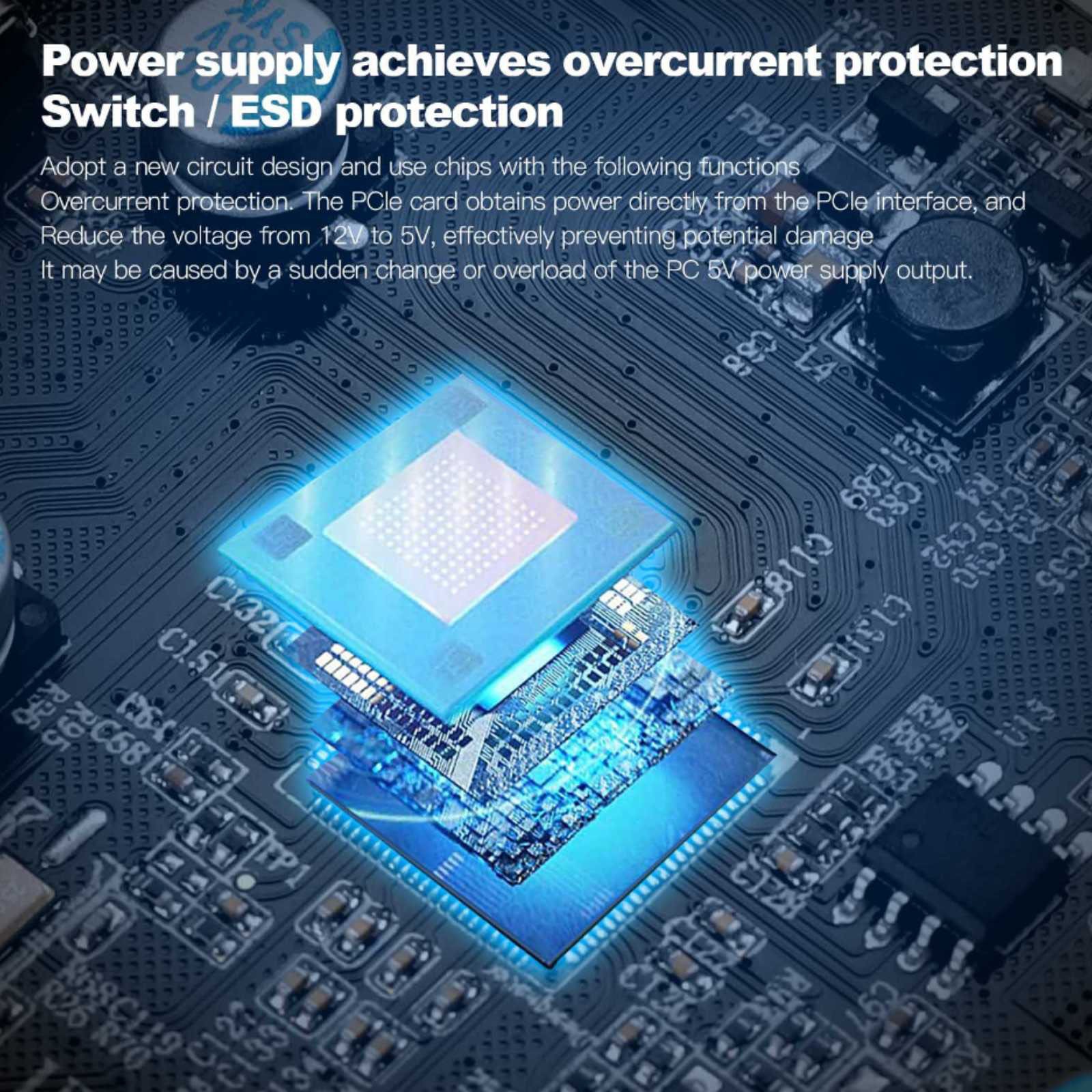 Desktop Expansion Card With 5 external USB 3.2 Gen 2 Ports 2*USB-A 3*USB-C