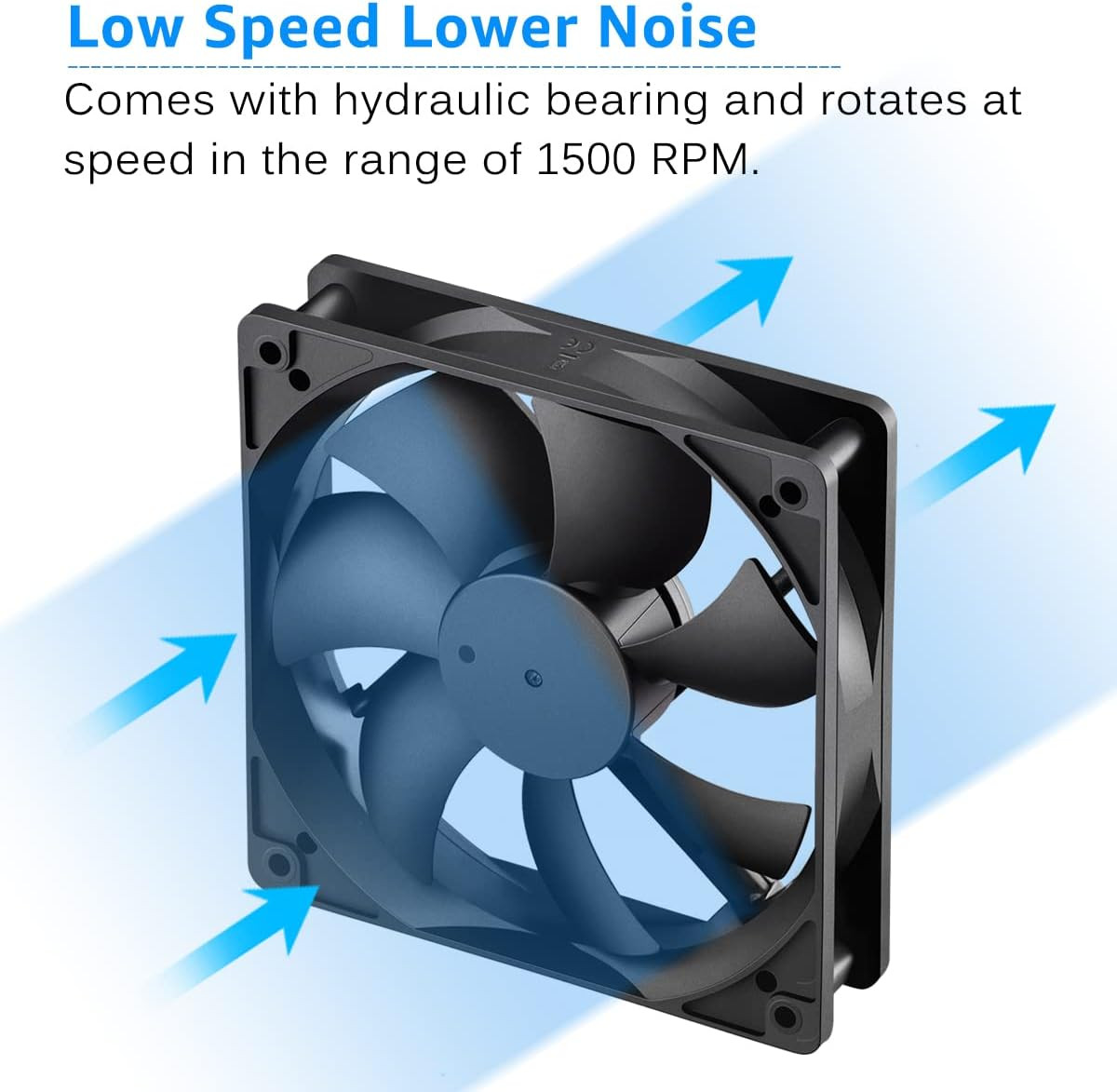 GDSTIME 5Volt 120Mm Fan, 1500RPM 120Mm X 25Mm DC Brushless Cooling Fan