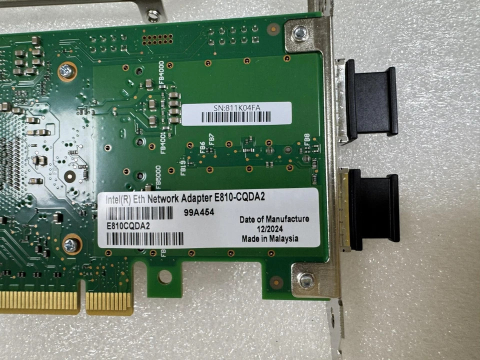 PCI Express 4.0 E810-CQDA2 Dual Port 100G QSFP28 Server Network Adpater Card