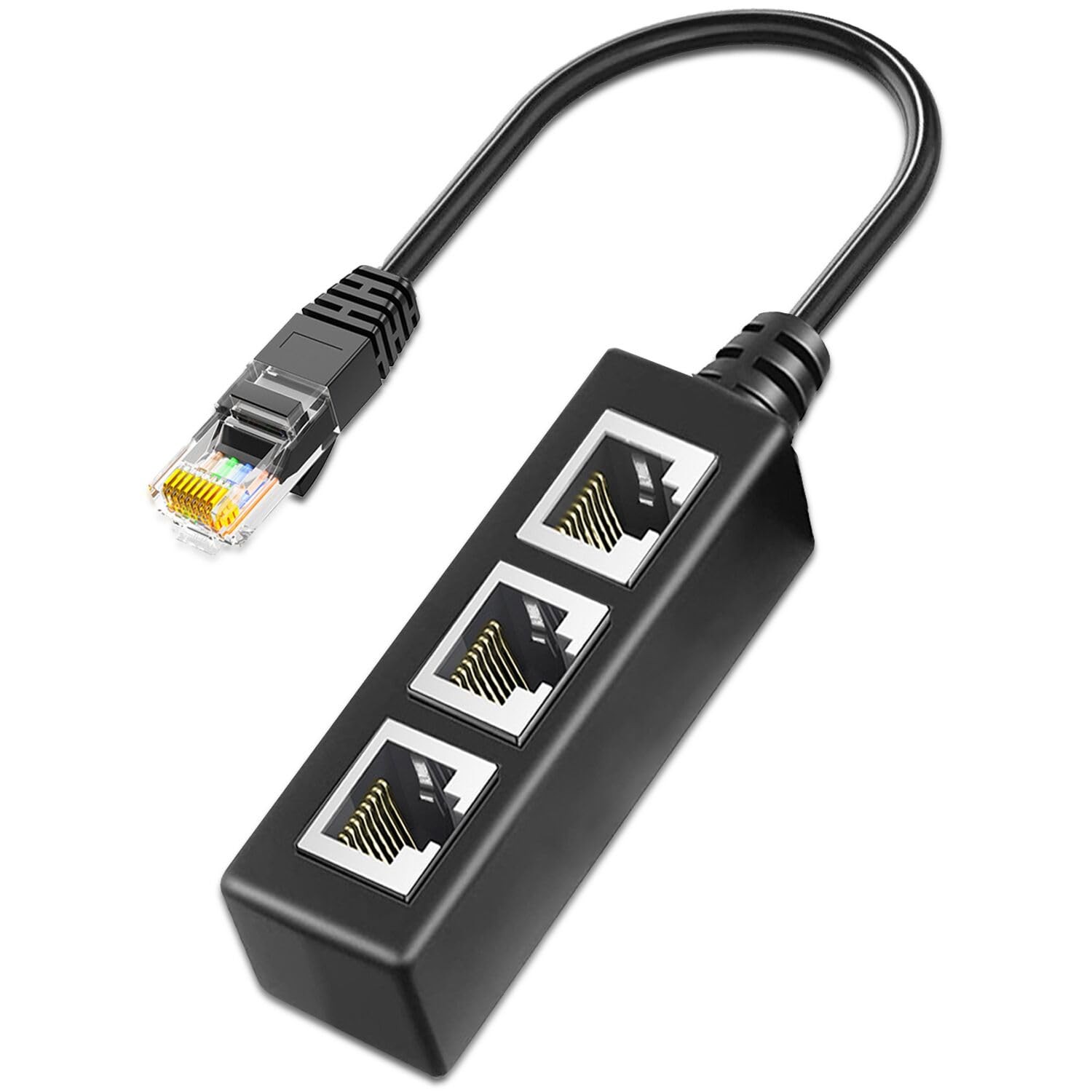 RJ45 Ethernet Splitter 1 to 3, Gigabit Ethernet Switch, Starlink Network Adap…