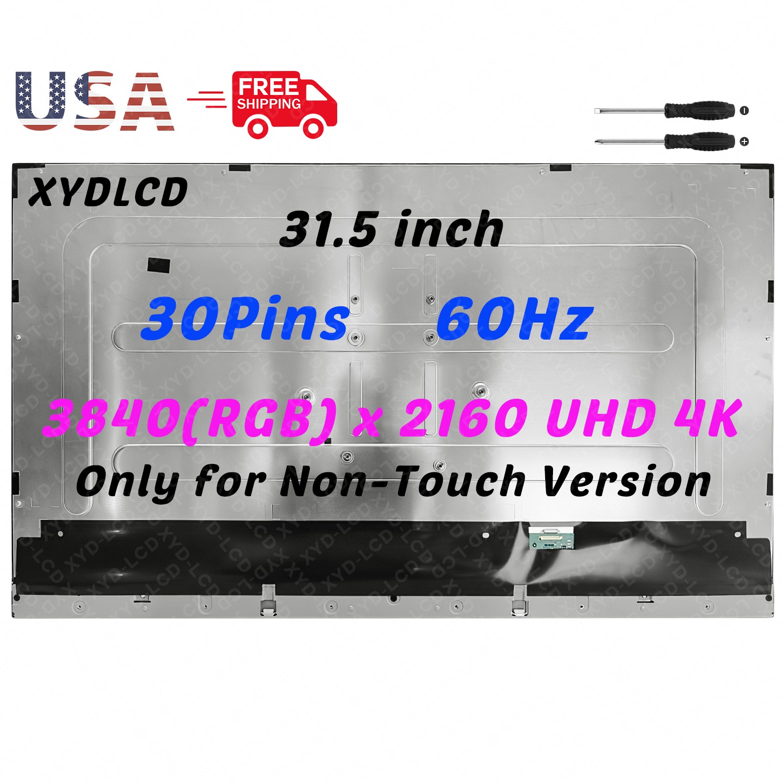 31.5″ MV315QUM-N40 LCD Non-Touch Screen Replacement 3840(RGB) x 2160 UHD 4K 60Hz