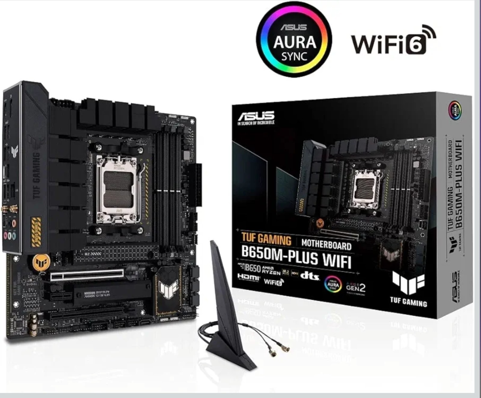 ASUS TUF GAMING B650M -Plus WiFi + 500GB Nmve AMD AM5 DDR5 PCIE 5.0