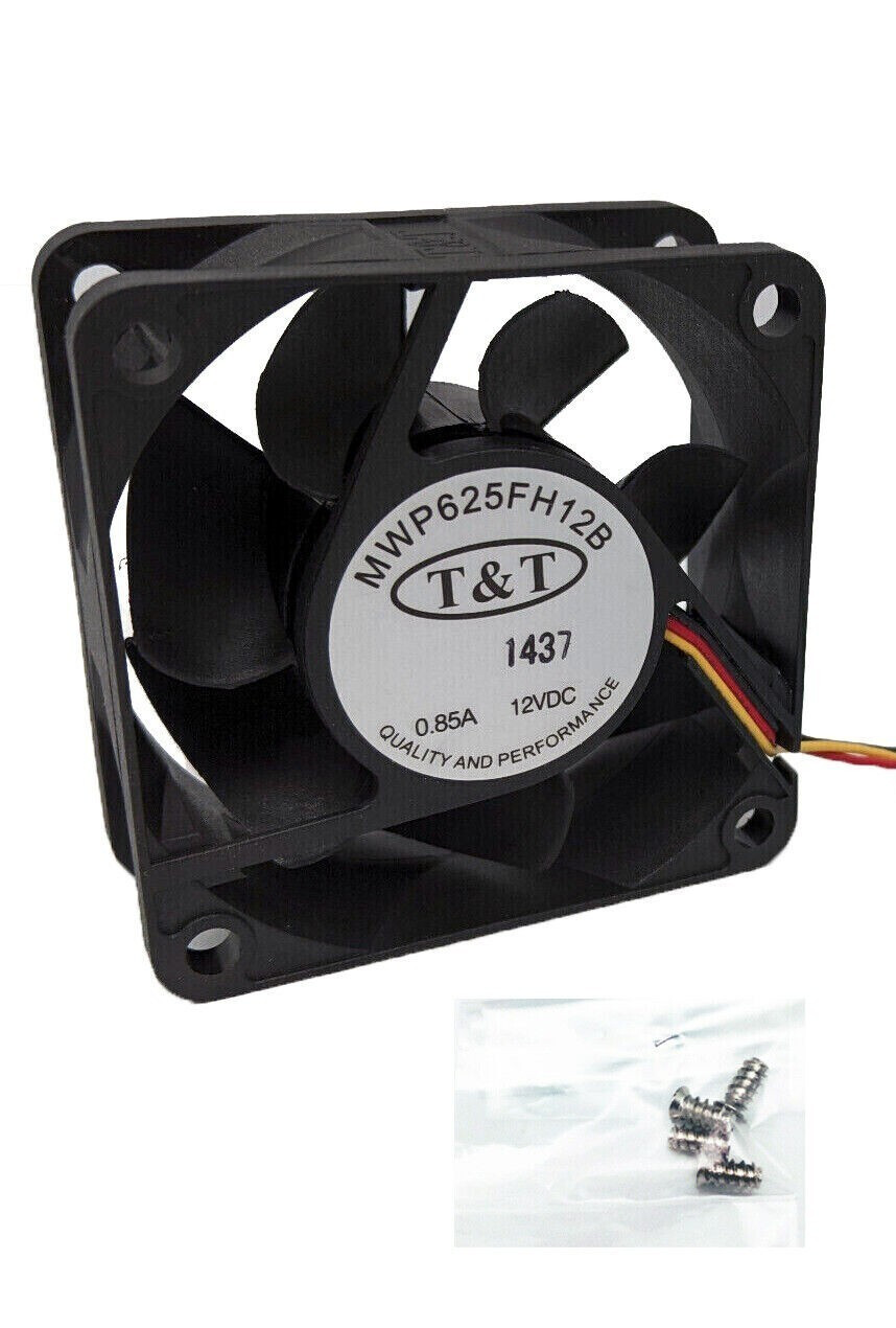 2-pack NEW 60mm x 25mm Dual Ball Bearing High Air Flow Server DC 12V Cooling Fan