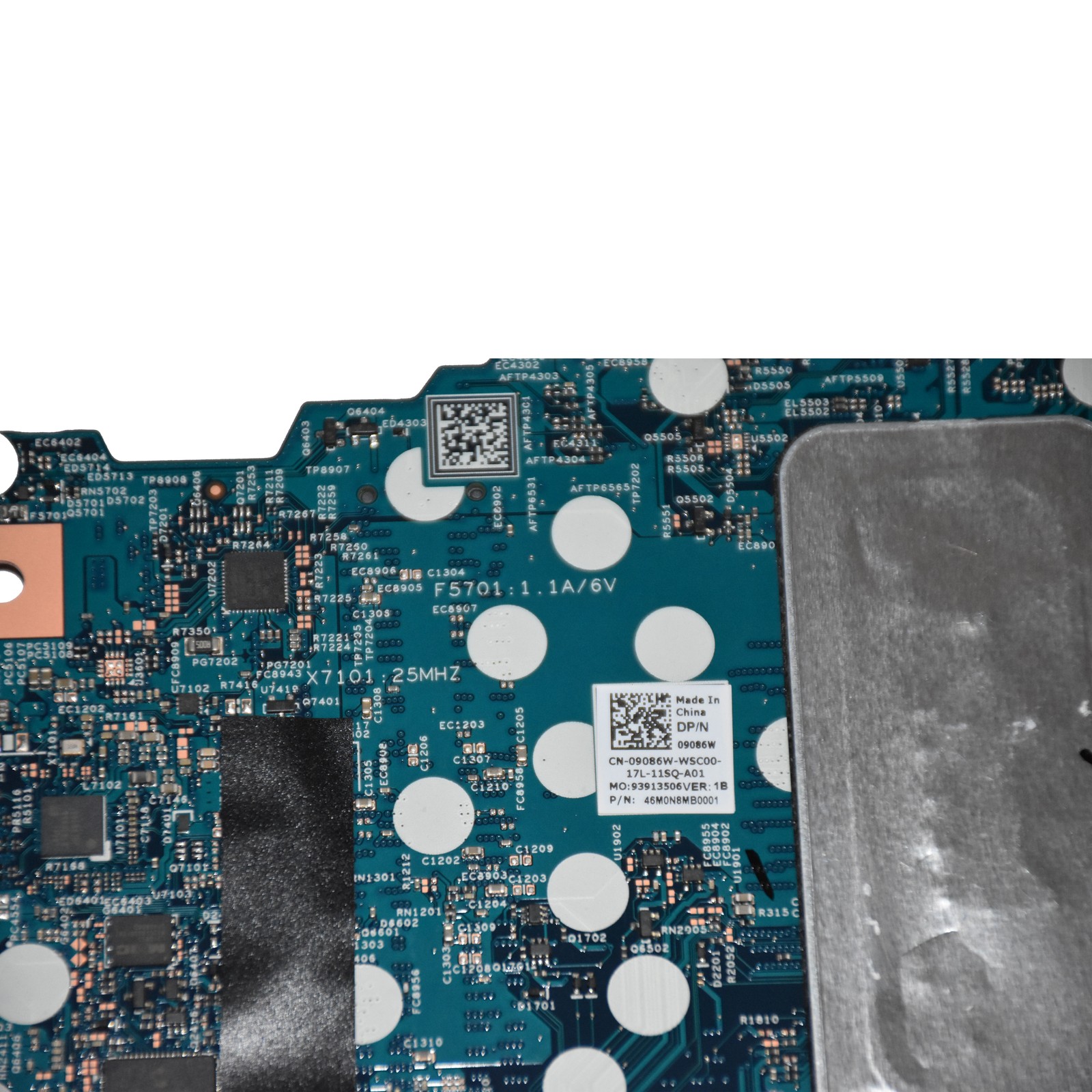 Dell Inspiron 5410 2-in-1 Motherboard i3-1125G4 2.0GHz UHD Graphics 9086W