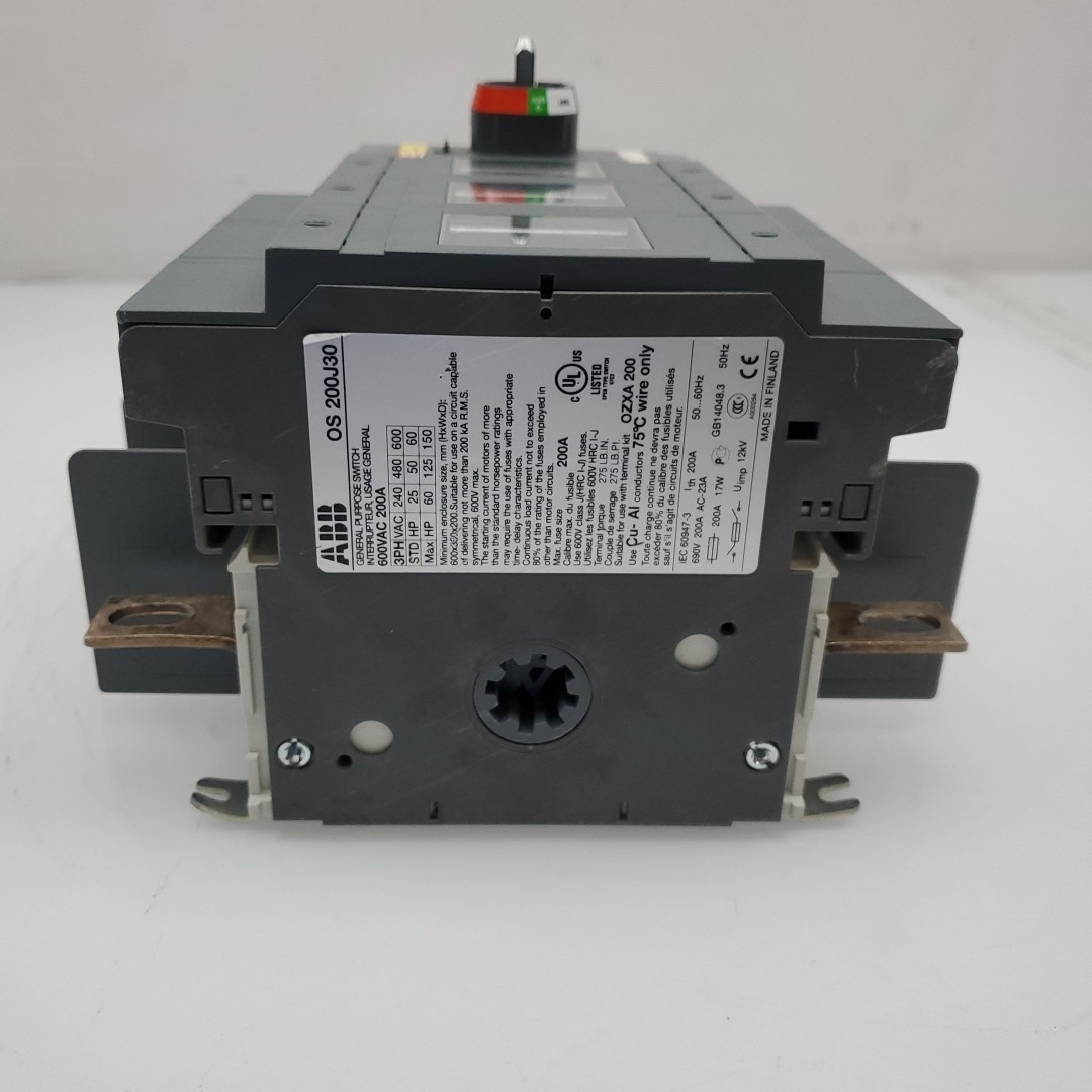 ABB OS200J03 600VAC 200A 3Ph General Purpose Switch, No Front Handle