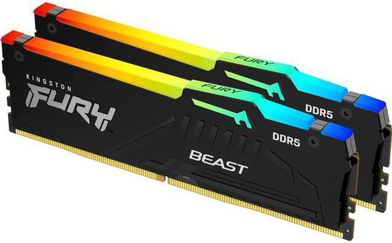 Kingston 64GB (2 x 32GB) DDR5 5200MHz PC5-41600 Memory Model KF552C40BBAK2-64