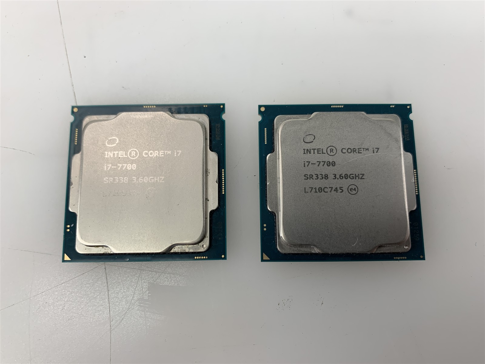 Lot of 2 Intel Core i7-7700 3.60GHz SR338 CPU Processors