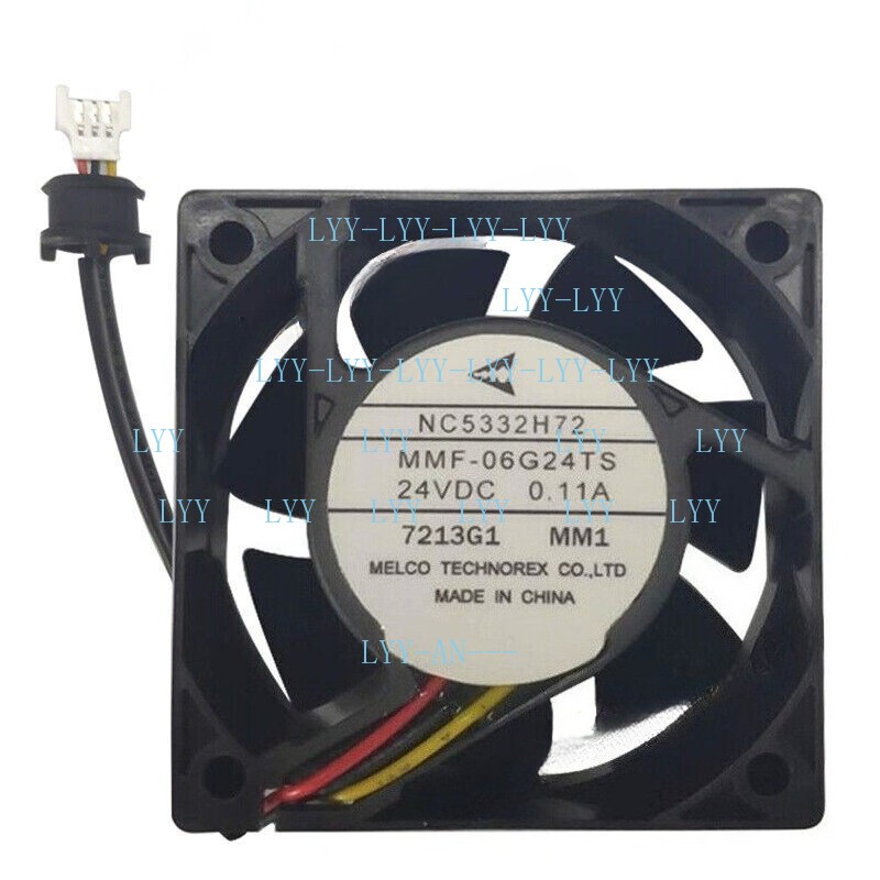 Melco MMF-06G24TS-MM1 NC5332H72 24V 0.11A 60*60*25MM Servo Driver Cooling Fan