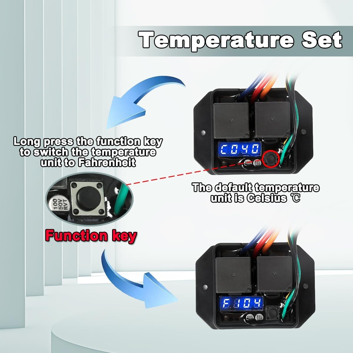 Durable Copper Electric Fan Switch Kit – 40A Current Rating, Protection