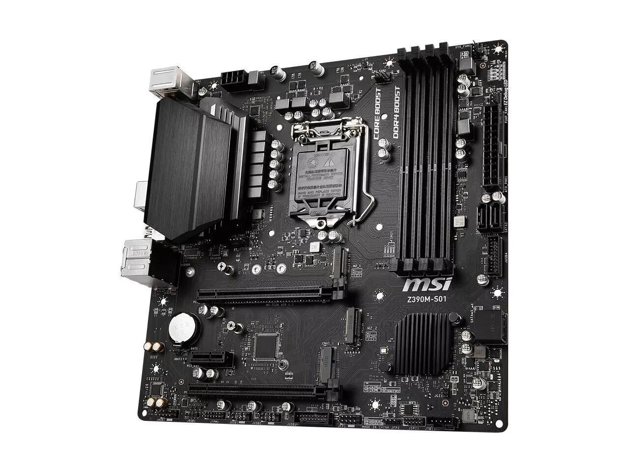 MSI Z390M-S01 LGA1151 (Intel 8th and 9th Gen) DDR4 Micro-ATX Motherboard