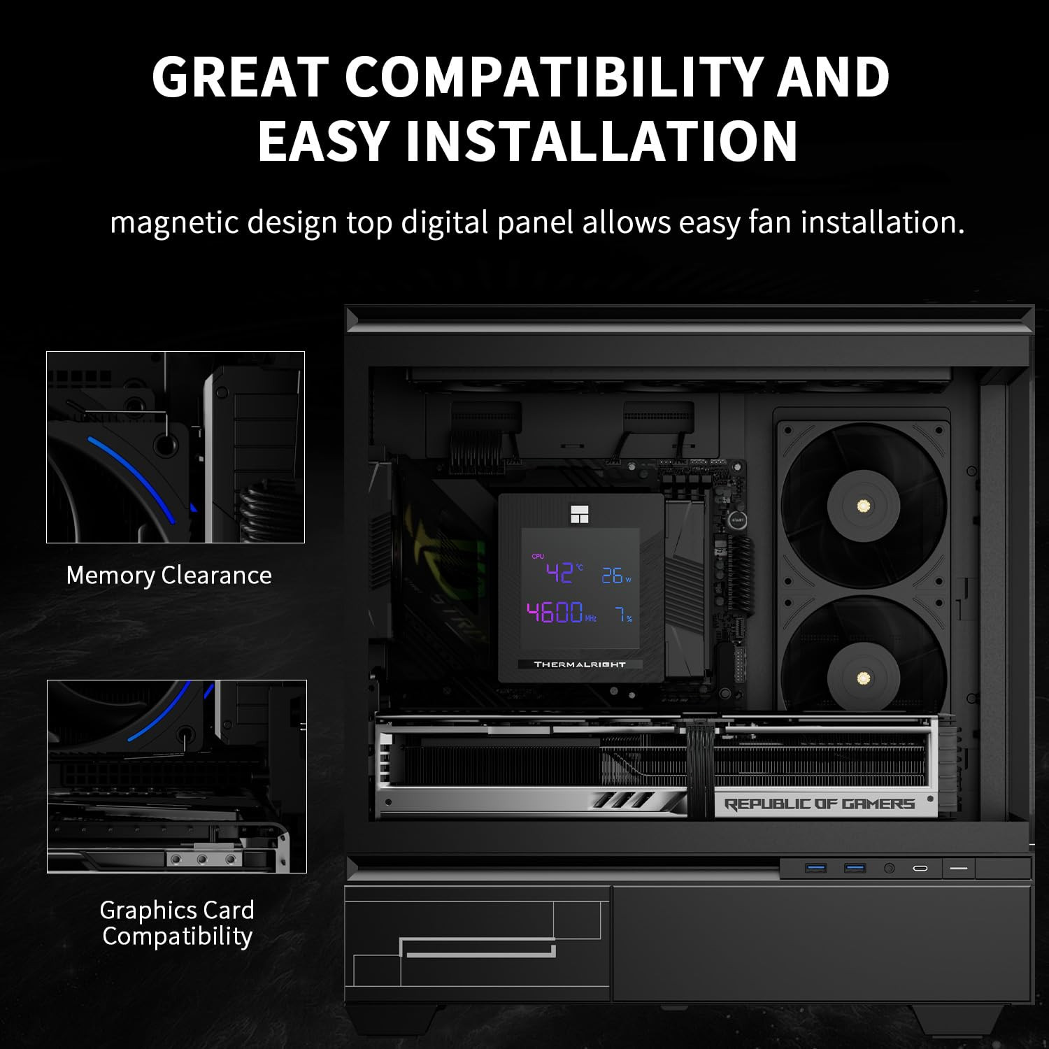 Phantom Spirit 120 EVO CPU Cooler with Dual Fans & Digital Display