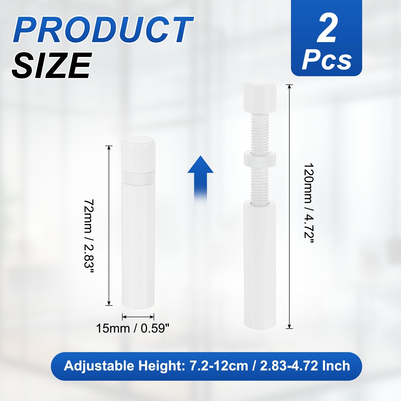 GPU Support Stand, 2Pcs Graphics Card Support 2.8-4.7 Inch Adjustable, White