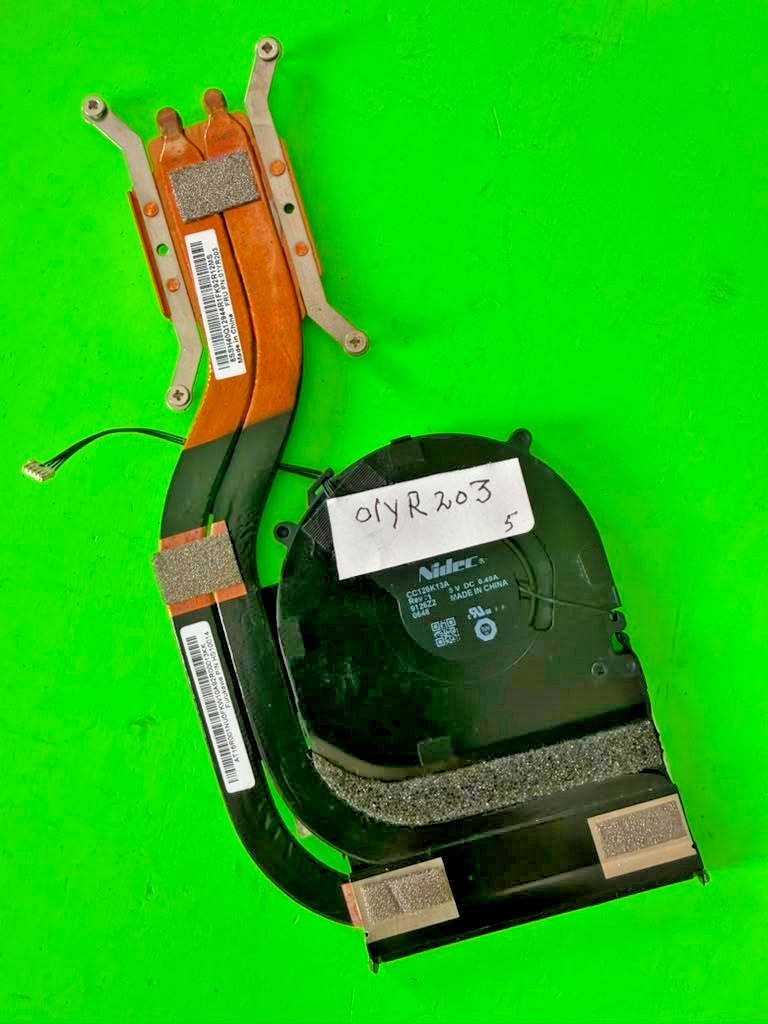 01YR203 Lenovo ThinkPad X1 Carbon 6th Gen 5-Pin BGA 1356 Fan with Heatsink