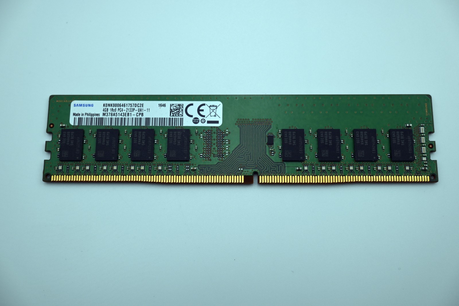 Samsung 1x4GB DDR4-2133 UDIMM M378A5143EB1-CPB 1Rx8 PC4-17000 MemTest PASS