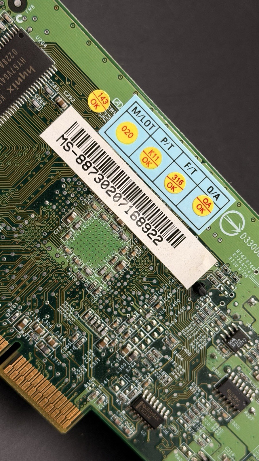 NVIDIA GeForce4 MX420 64MB AGP VGA Graphics Card Model 8873 Untested