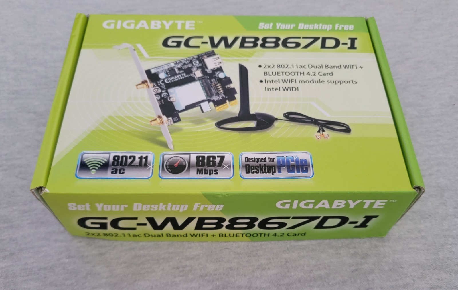 Gigabyte GC-WB867D-I REV Bluetooth 4.2 Wireless Dual Frequency 2.4Ghz-5.8Ghz…