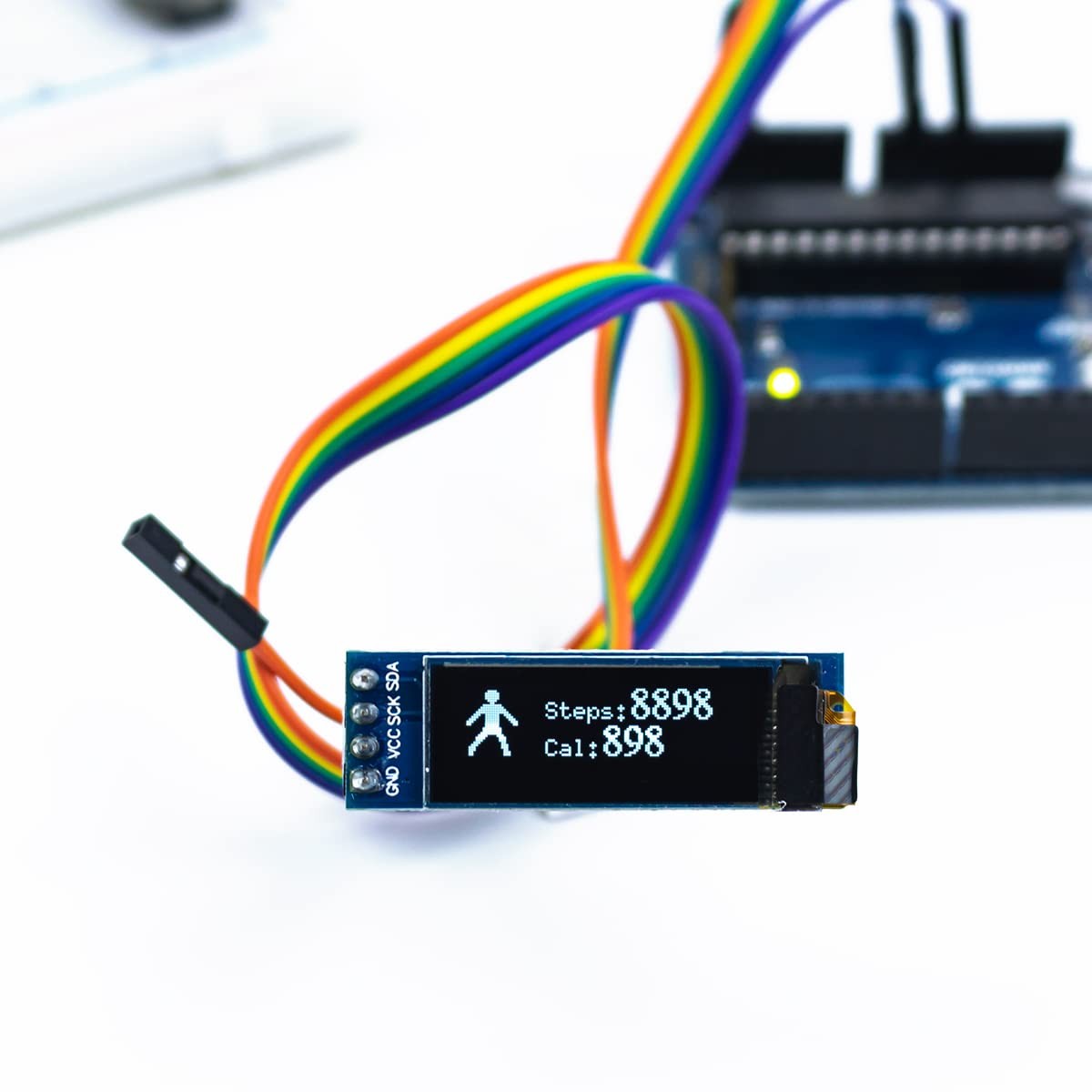 5 PCS 0.91 Inch I2C OLED Display Module Screen DC 3.3V5V White Arduino