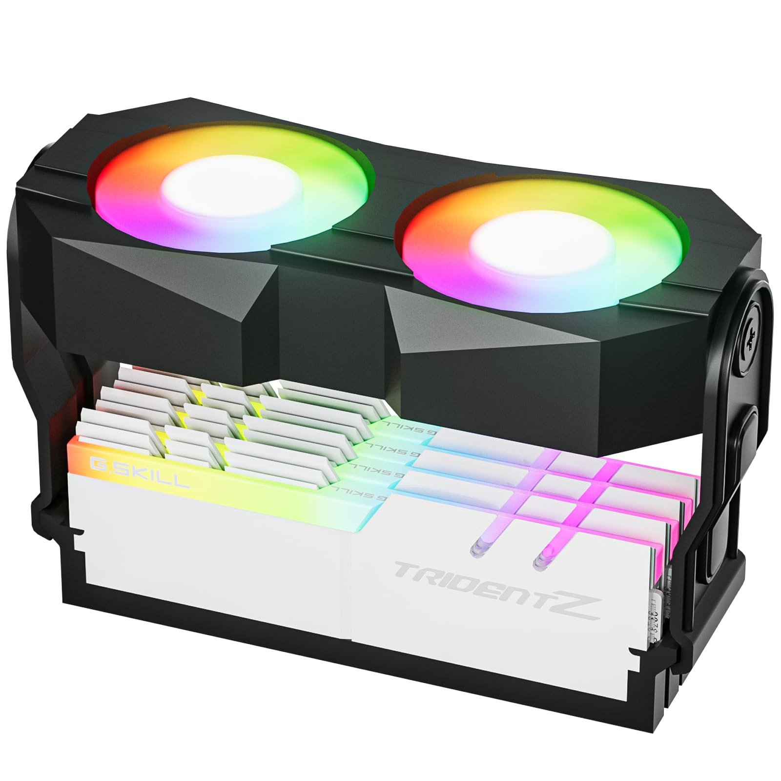 X5 Memory RAM Cooling Fans, 5V/3Pin ARGB Light Effect RAM Cooler with Dual 60…