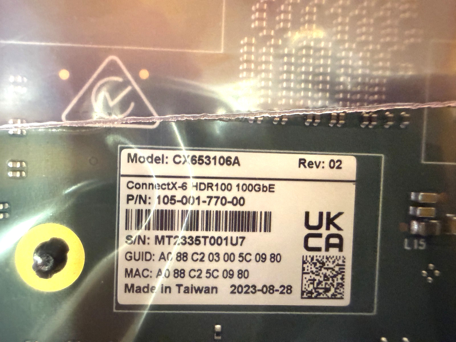 NIVIDIA / MELLANOX MCX653106A ConnectX-6 HDR 100GbE (H7)