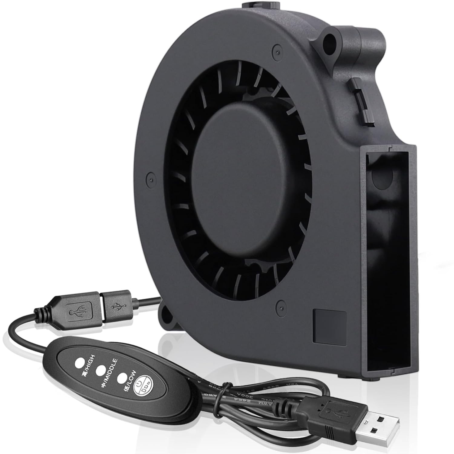 USB Blower Fan 75mm 5V DC Cooling Fan 3000RPM for DIY Projects
