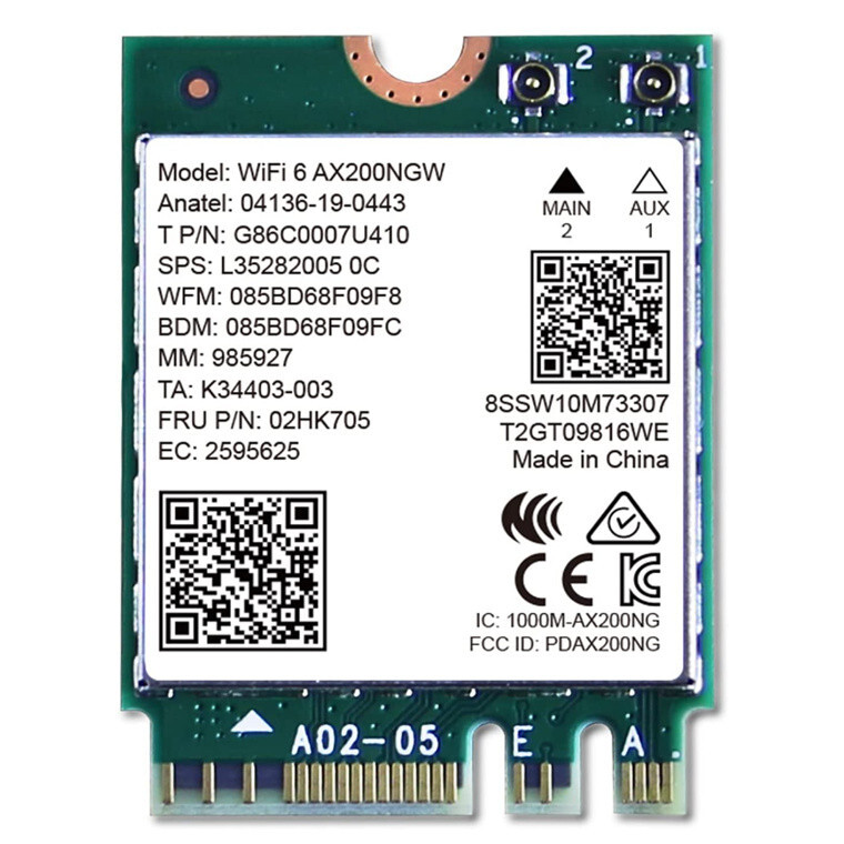 Intel AX200 Wi-Fi 6 Network Card 802.11AX MU-MIMO 2.4Gbps Bluetooth 5 Dual Band