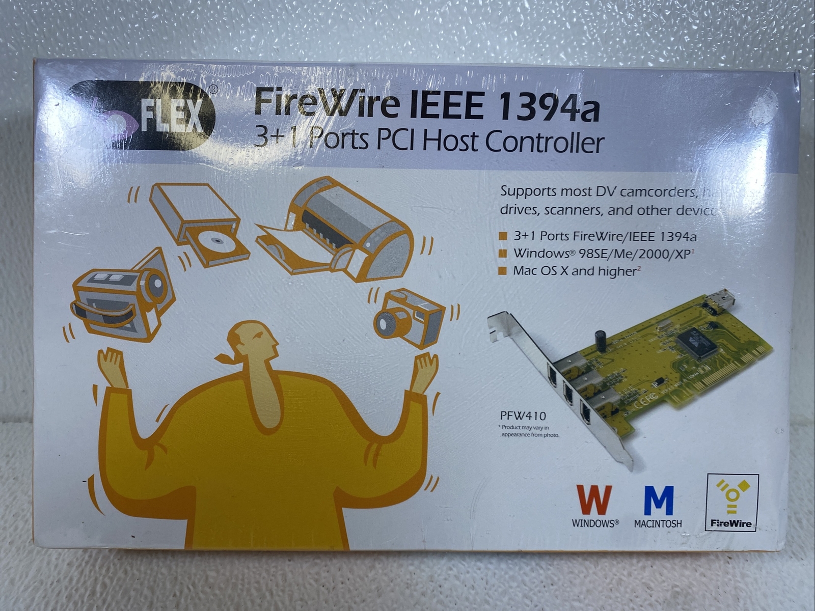 IO Flex FireWire IEEE 1394a Adapter 3+1 Ports PCI Host Controller
