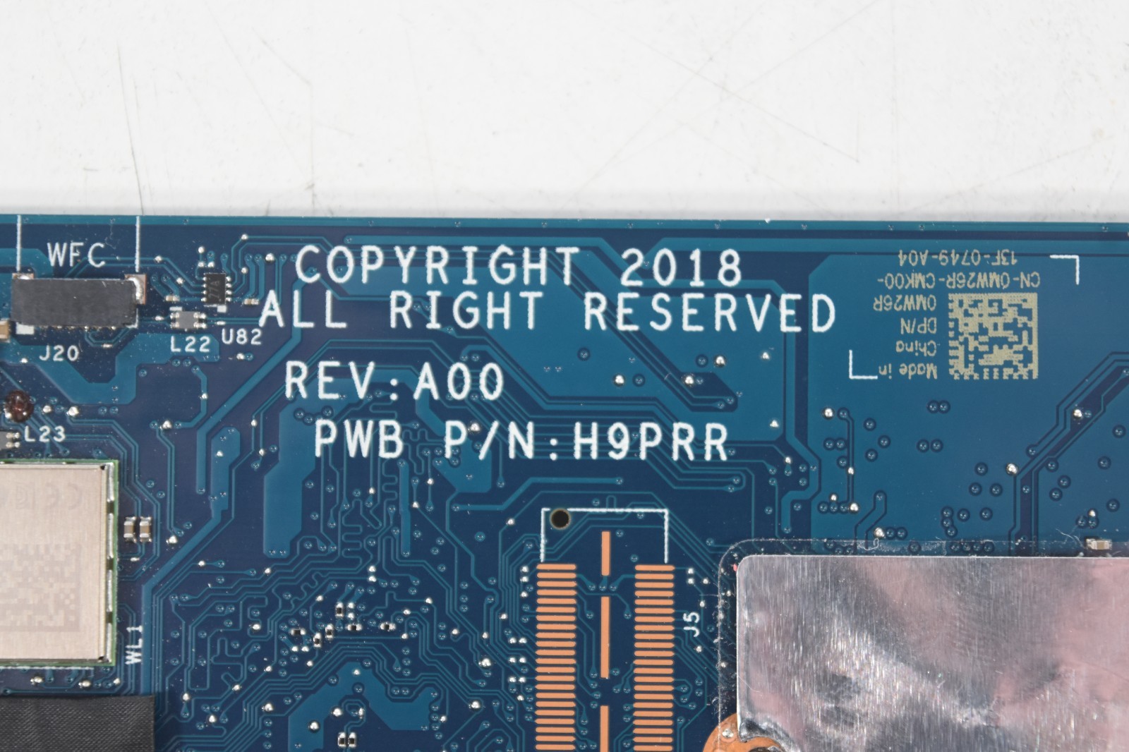Dell H9PRR Motherboard for Dell Chromebook 3100 Celeron N4020 4GB RAM 32GB eMMC
