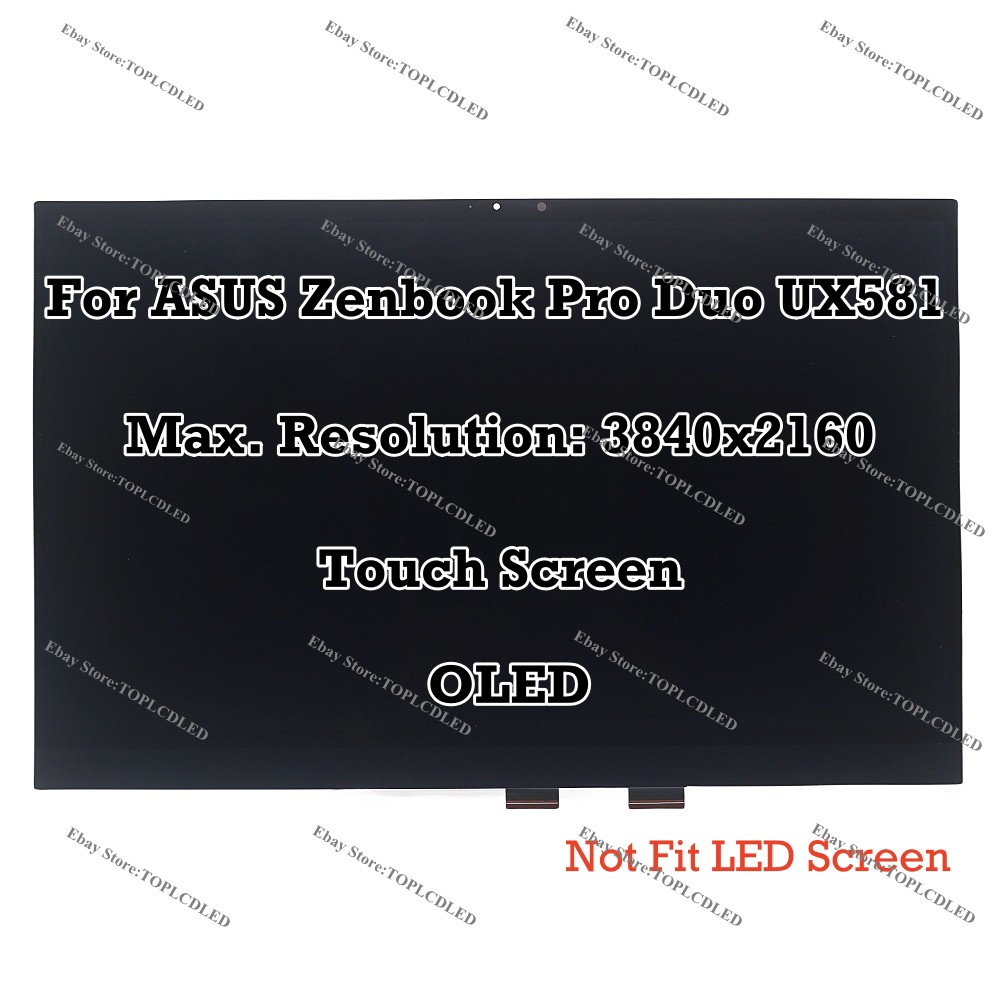 15.6″ For ASUS ZenBook Pro Duo UX581G UX581GV LCD Assembly Touch Screen Display