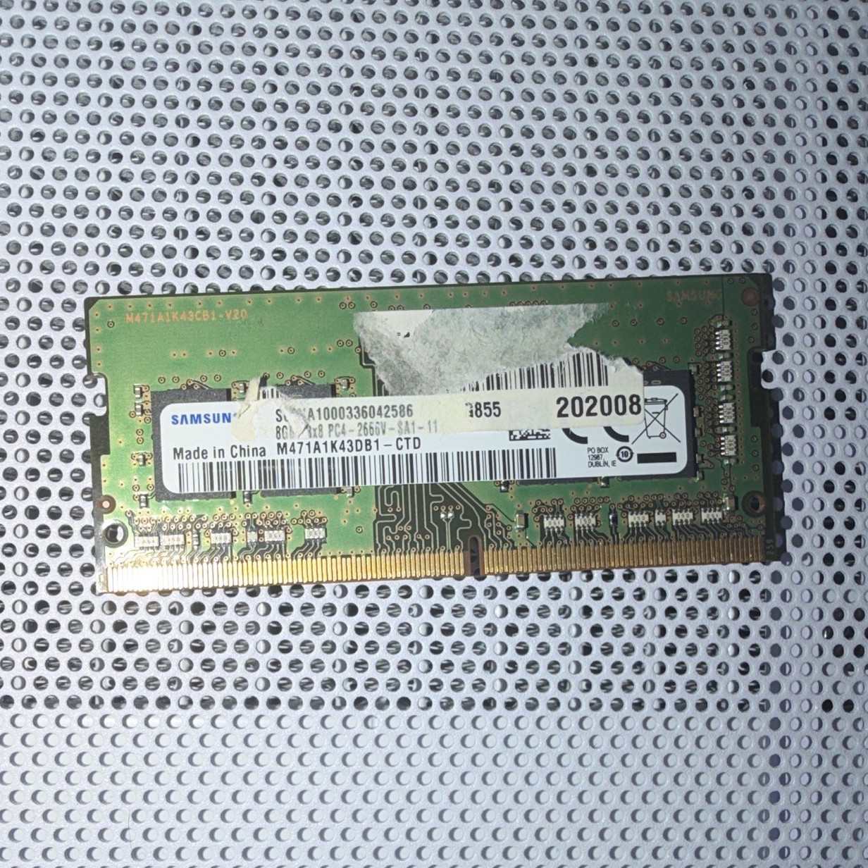 Samsung 8GB DDR4 SO-DIMM Non-ECC PC4-2666V 260-Pin M471A1K43DB1-CTD