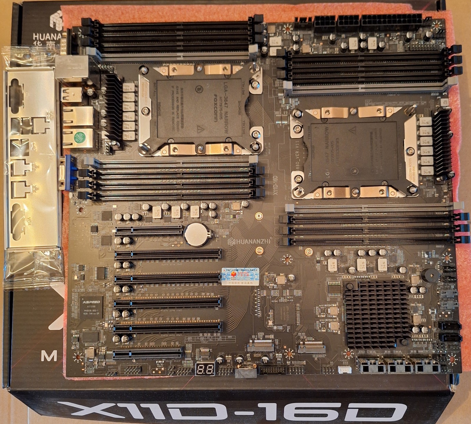 Huananzhi X11D DDR4 12Channel 0-768GB RAM Intel Platinum 56Core LGA3647