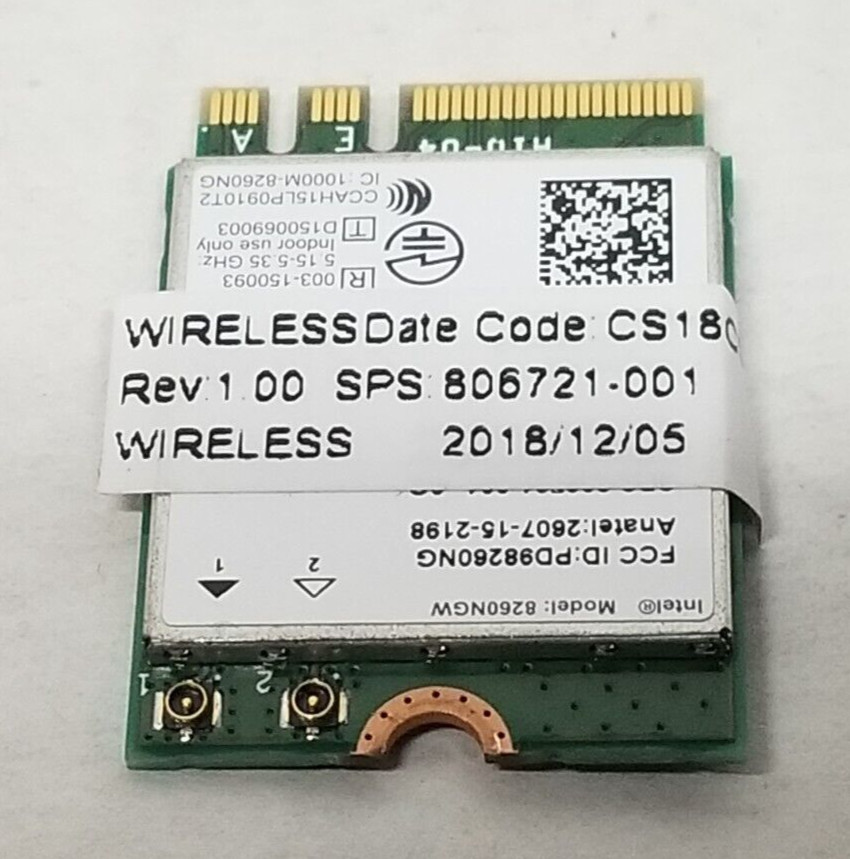 HP Intel Dual Band Wireless-AC 8260NGW WiFI Card w/ Bluetooth 806721-001