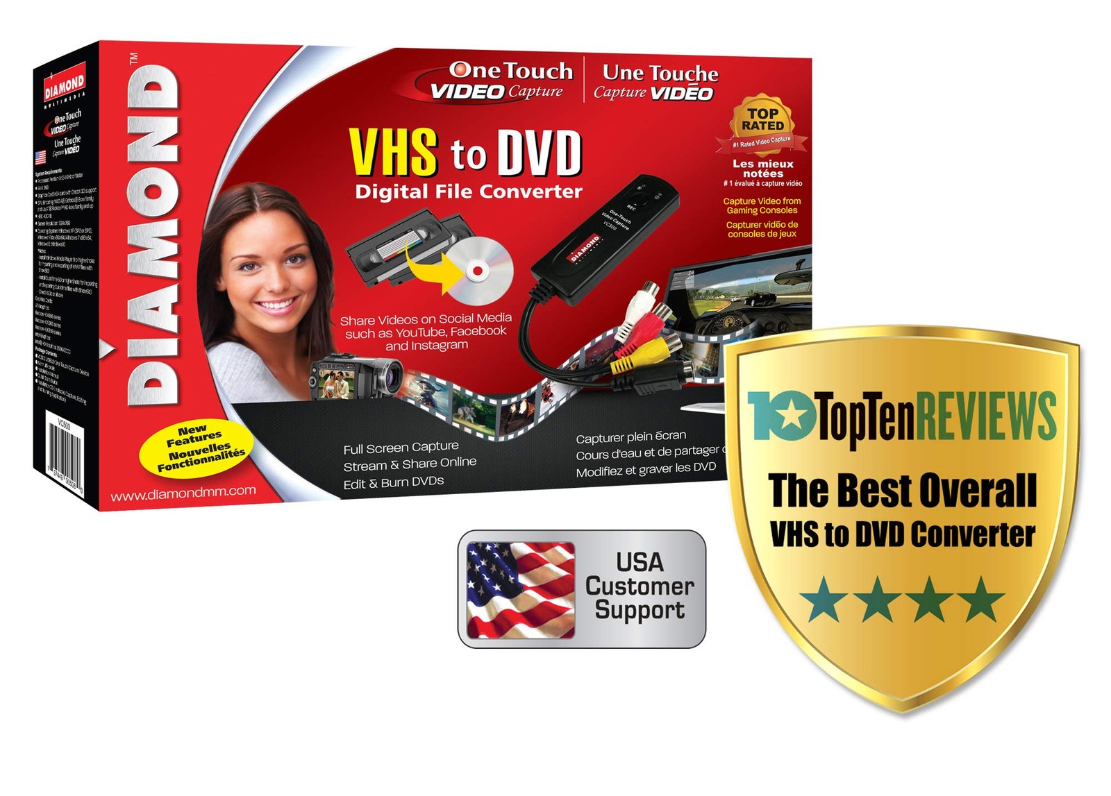 VC500 Touch VHS to Digital Converter – Capture & Convert VHS to Digital Files…