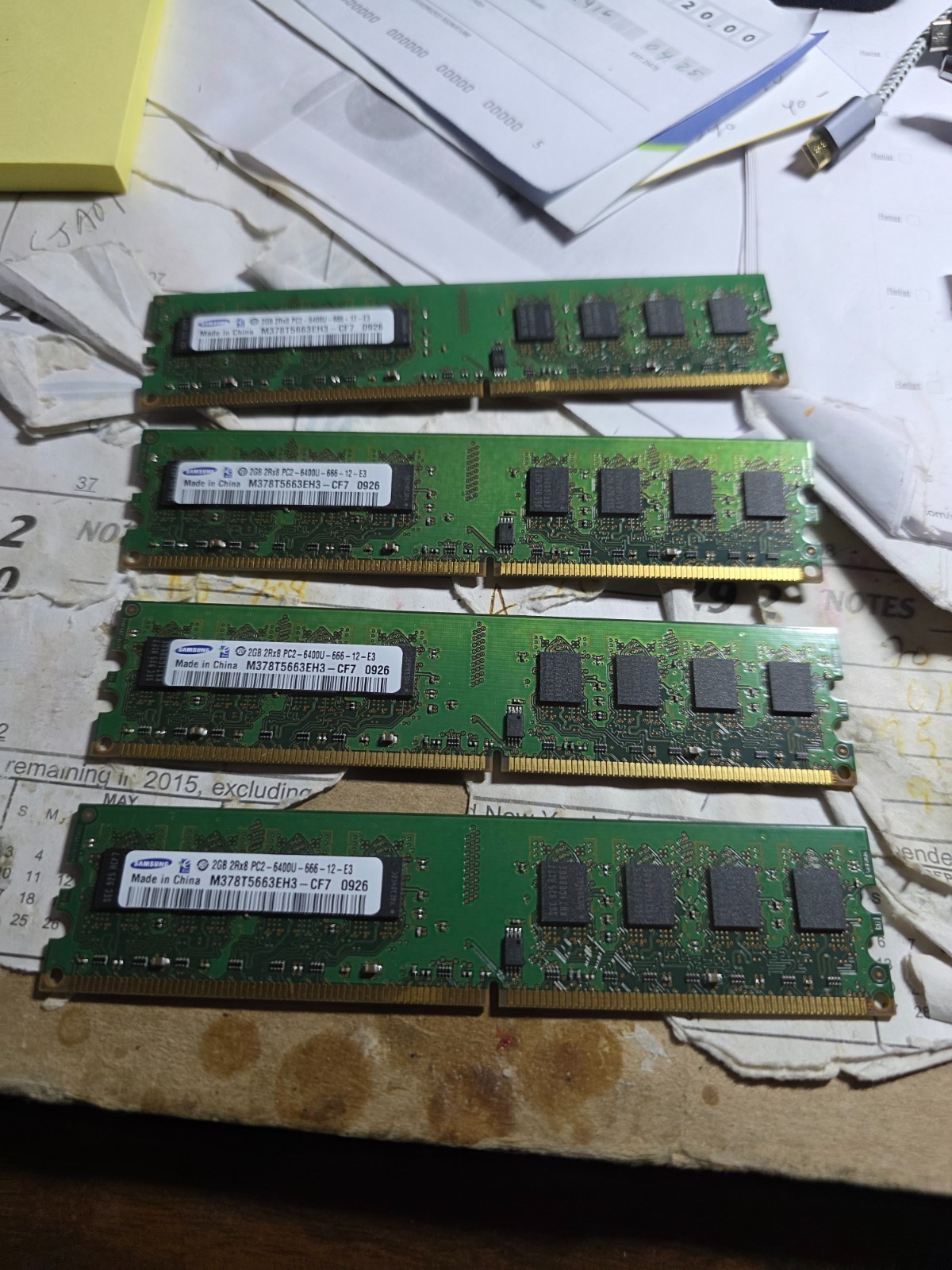 Samsung 8GB (4 x 2GB) 2Rx8 PC2 – 6400U – 666- 12 – E3 PC MEMORY RAM