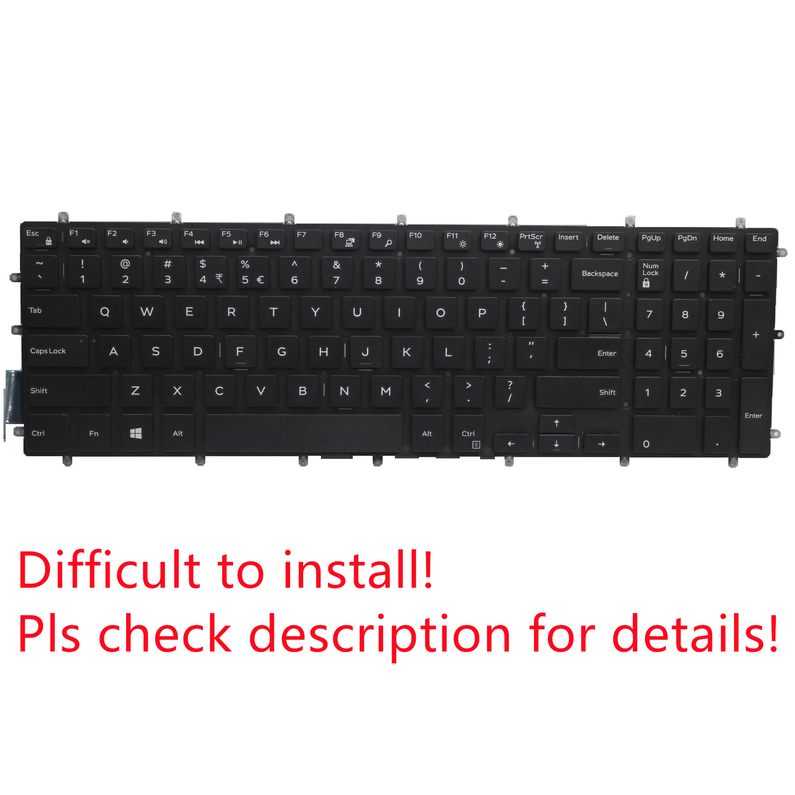 Original US Non-Backlit Keyboard for Dell G7 15 7590