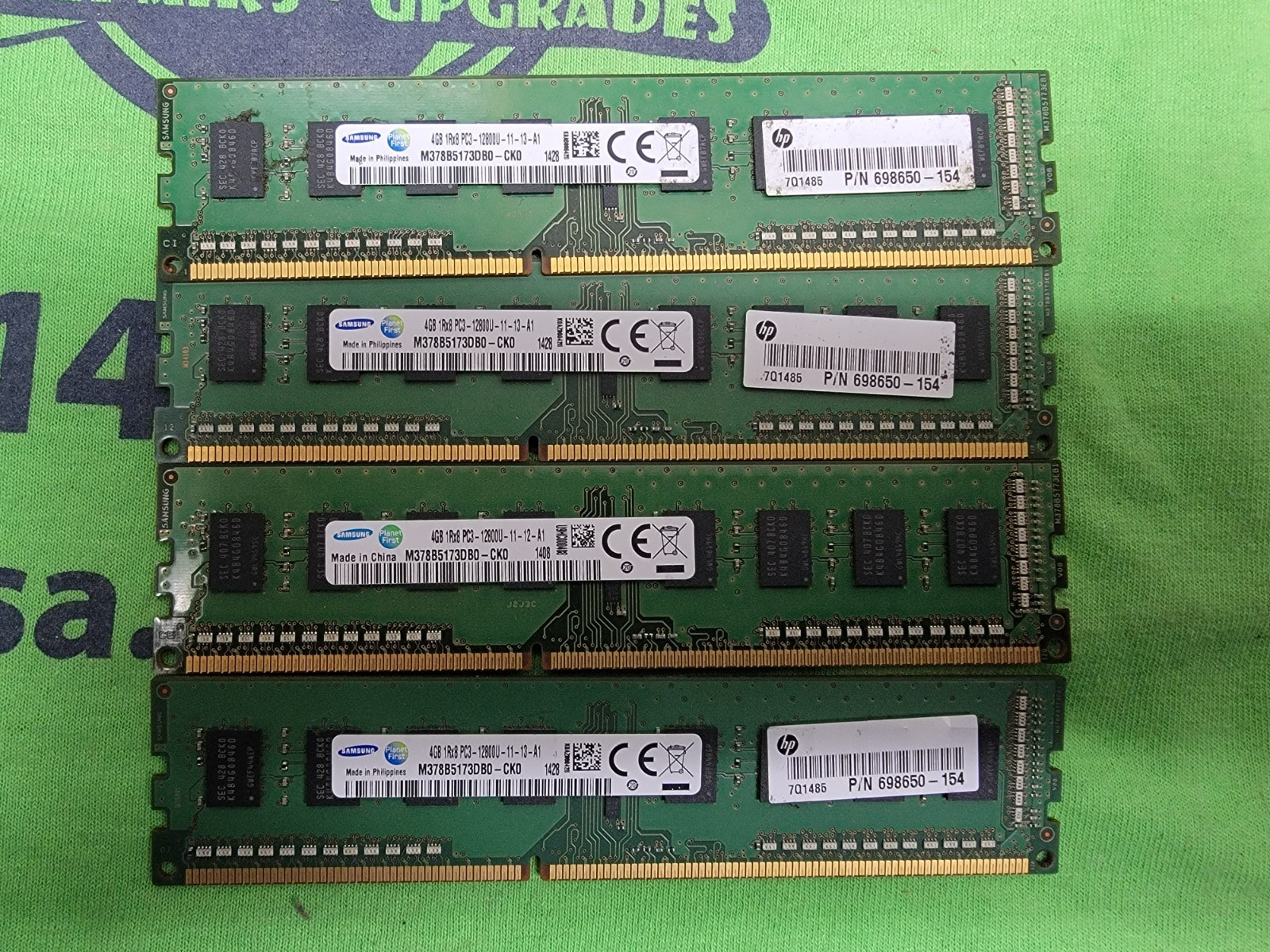 Samsung 16GB (4x4GB) 1Rx8 DDR3 PC3-12800U | Desktop RAM | M378B5173DB0-CK0