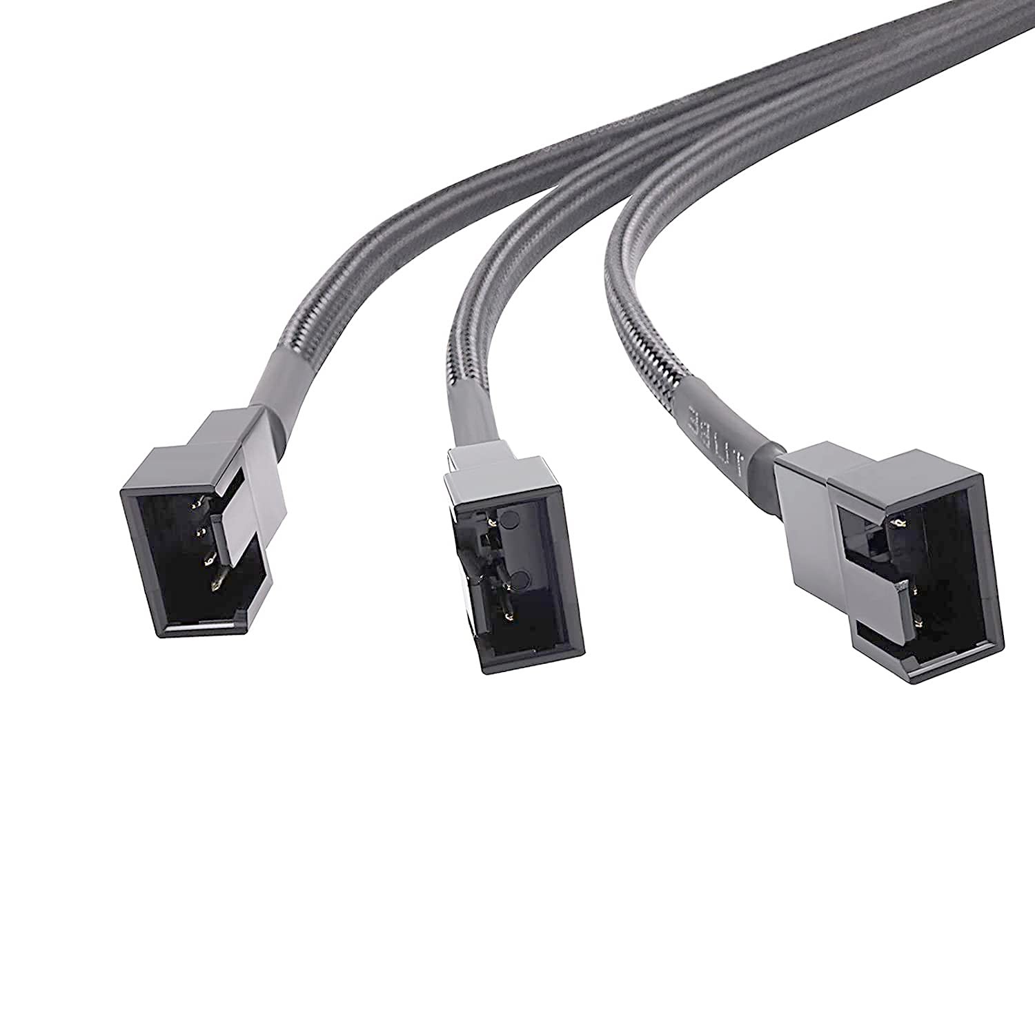 2 Pack 3 Way 4 Pin PWM Fan Splitter Cable, PC Extension Cable Converter for C…