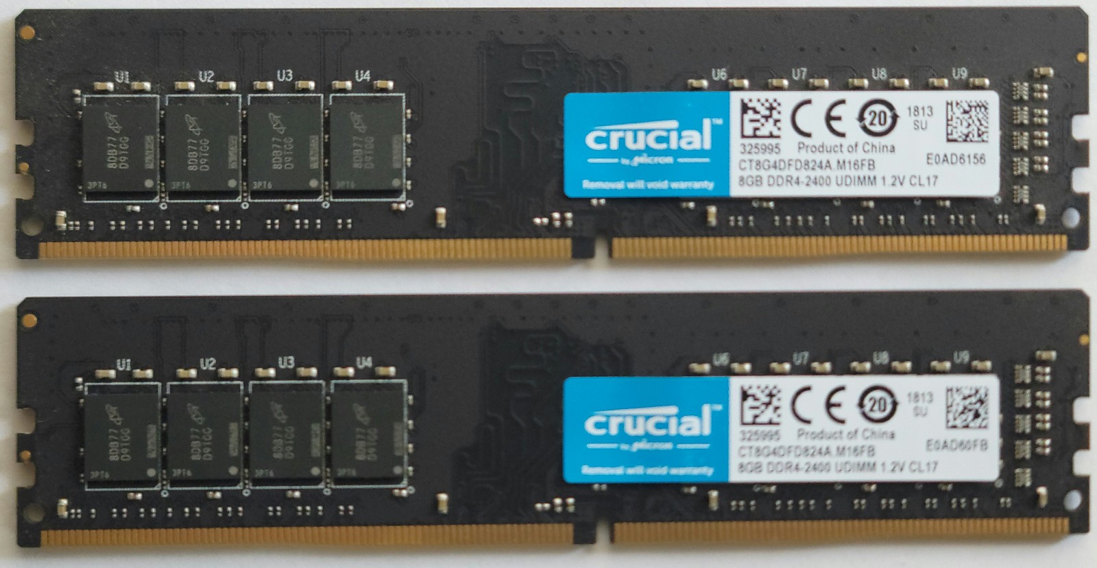 Crucial 16GB (2 x 8GB) PC4-19200 (DDR4-2400) Memory (CT8G4DFD824A)