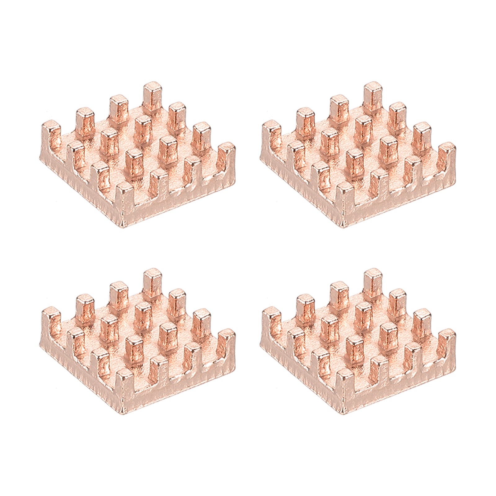 4 Pcs Copper Heatsink 9x9x3mm, Heat Sink Cooler Radiator for Raspberry Pi
