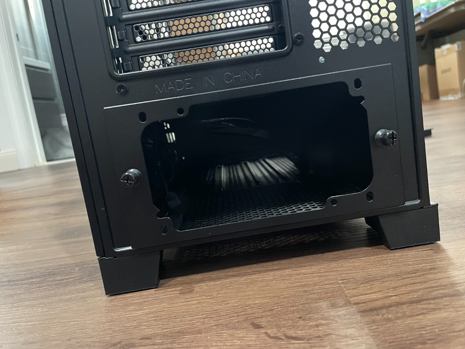 Black Mid Tower Gaming Computer Case 4X Fan Pre-Installed SIZE:9 x 18 x 20 #53B